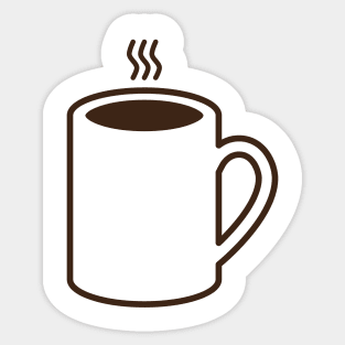 vector illustration of a cup of hot coffee Sticker